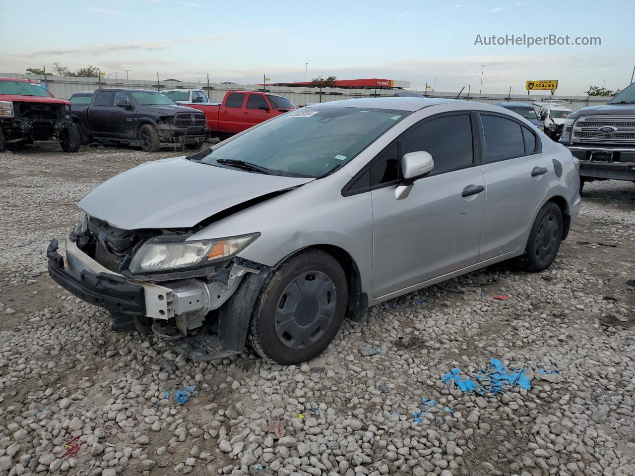 2013 Honda Civic Hybrid Silver vin: 19XFB4F24DE003887