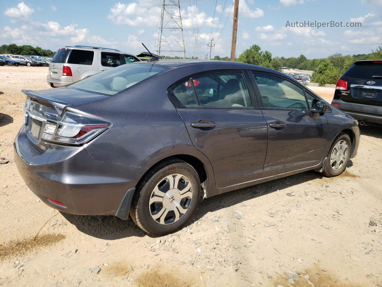 2015 Honda Civic Hybrid Gray vin: 19XFB4F24FE002239