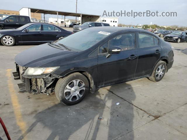 2013 Honda Civic Hybrid Black vin: 19XFB4F25DE200017