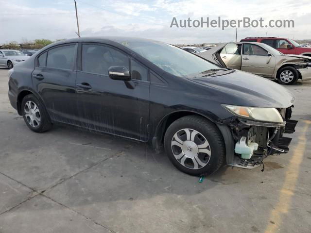 2013 Honda Civic Hybrid Black vin: 19XFB4F25DE200017