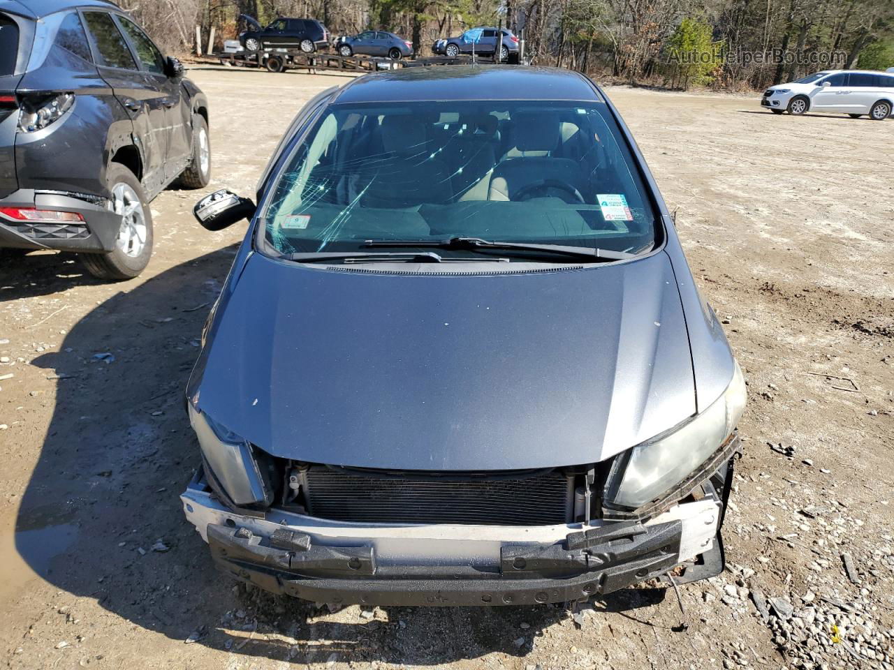 2013 Honda Civic Hybrid Gray vin: 19XFB4F2XDE200174