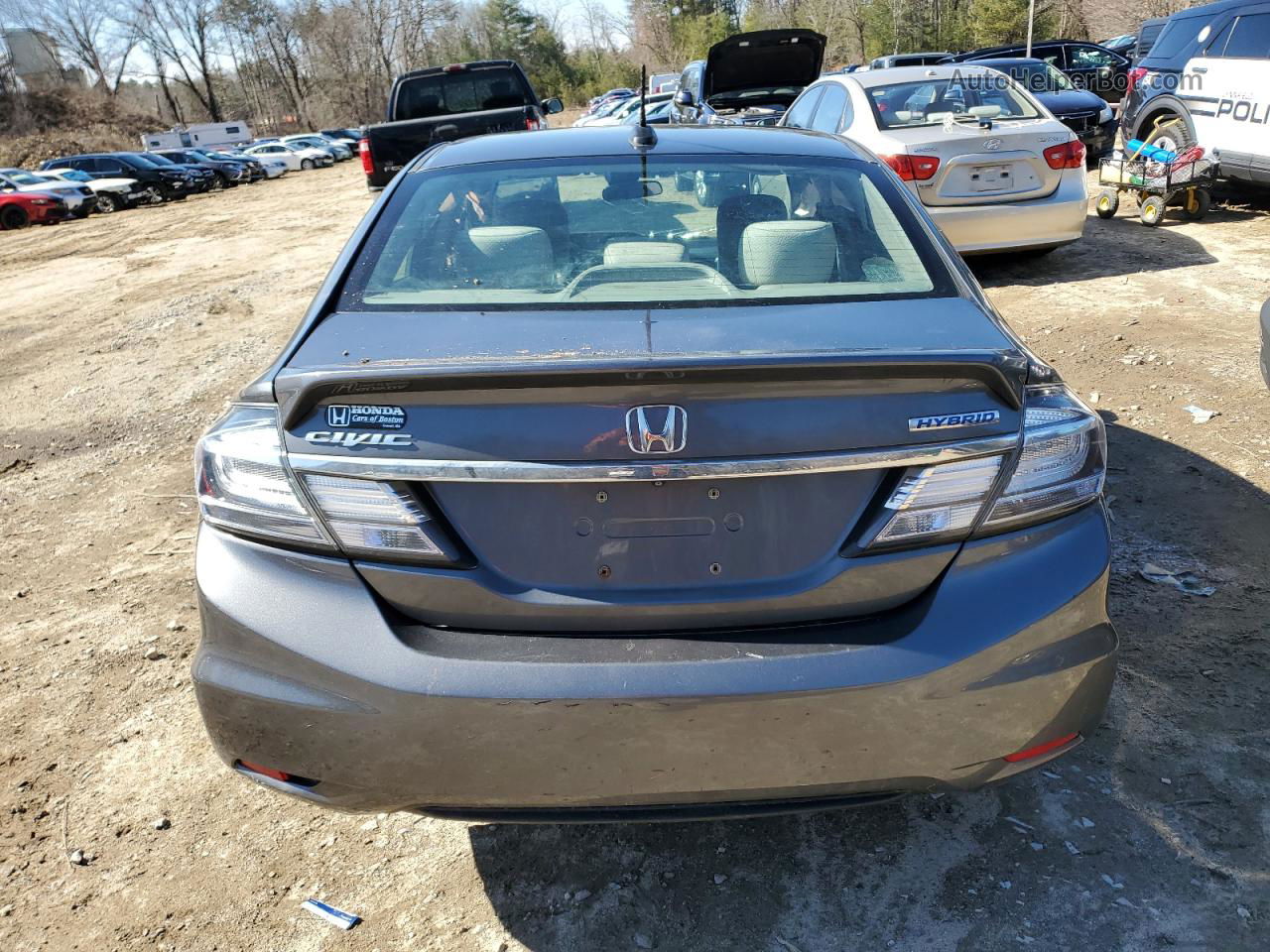 2013 Honda Civic Hybrid Gray vin: 19XFB4F2XDE200174