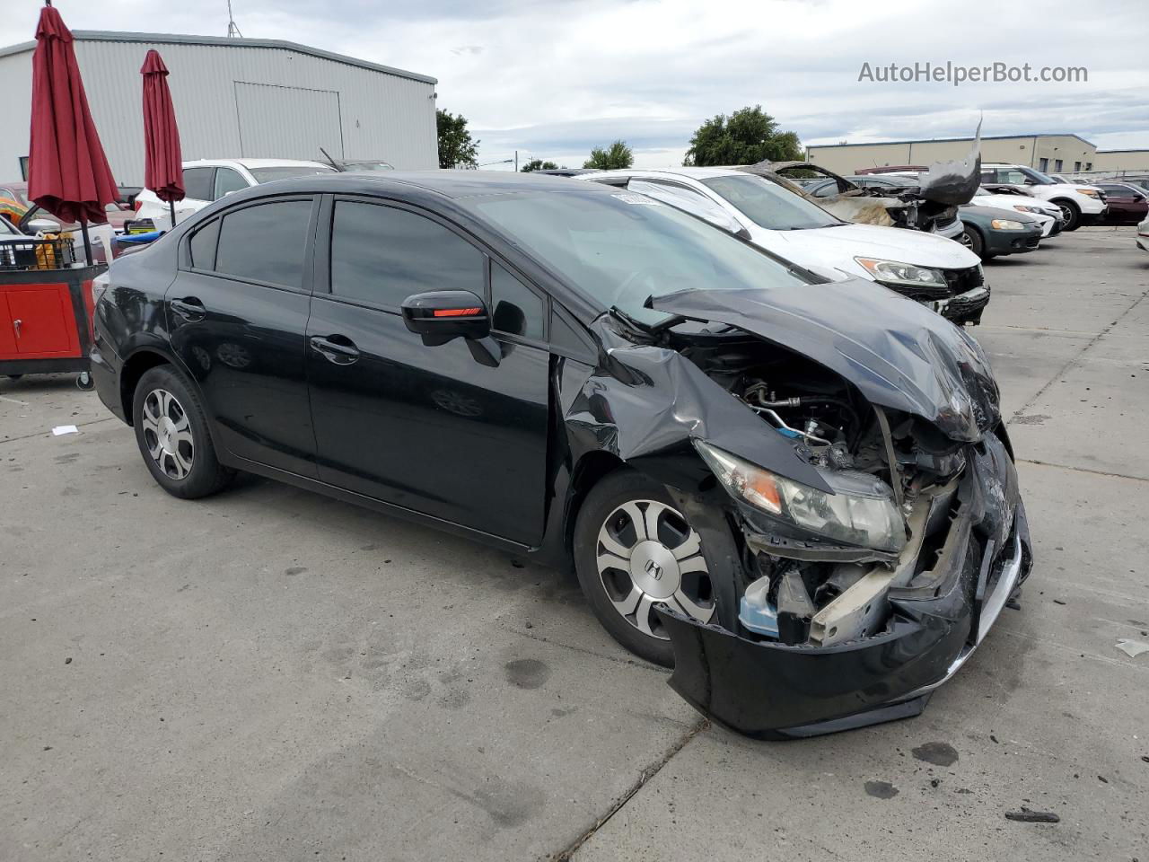 2015 Honda Civic Hybrid L Black vin: 19XFB4F35FE201700