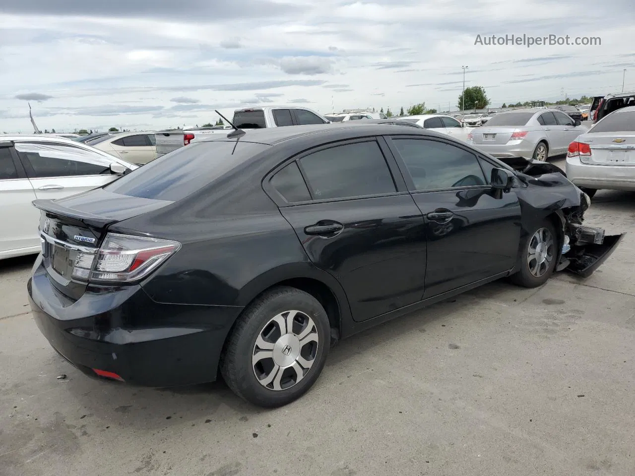 2015 Honda Civic Hybrid L Black vin: 19XFB4F35FE201700