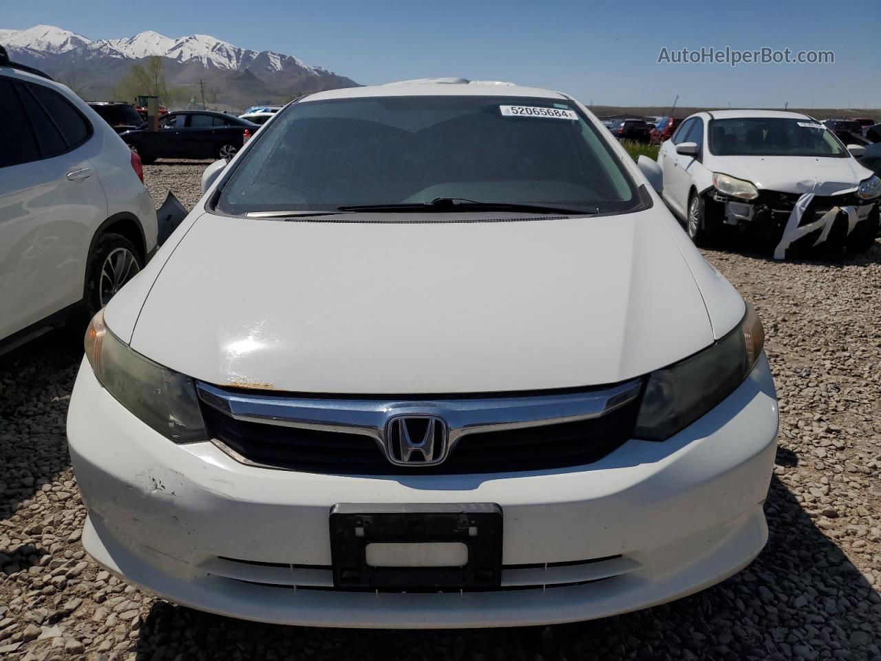 2012 Honda Civic Natural Gas White vin: 19XFB5F53CE000509