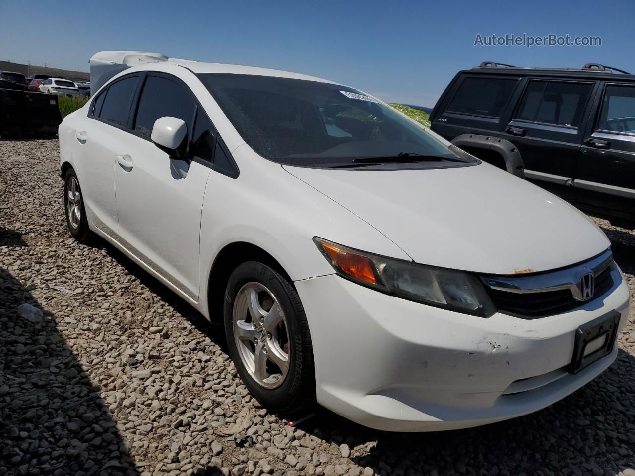 2012 Honda Civic Natural Gas White vin: 19XFB5F53CE000509