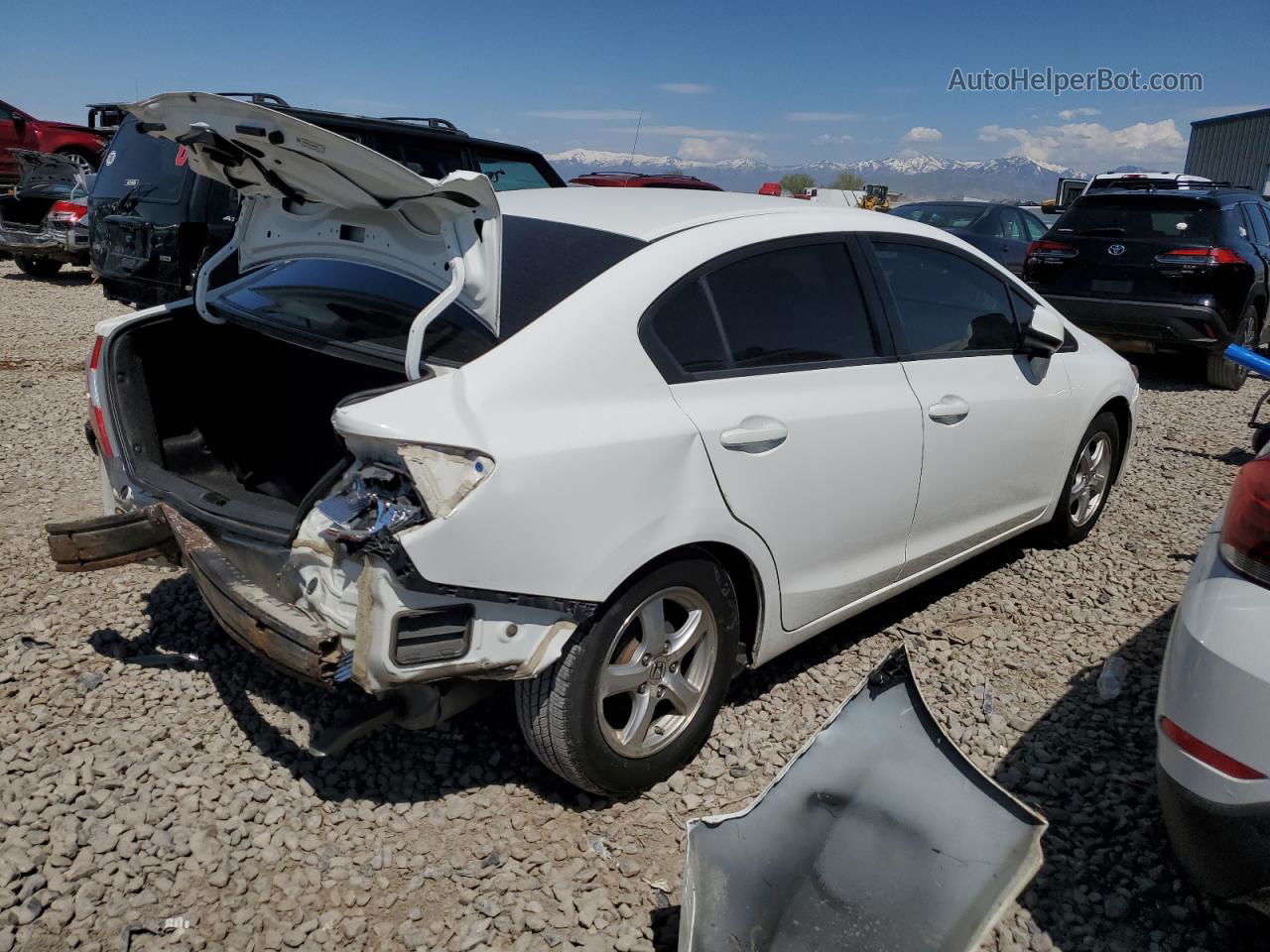 2012 Honda Civic Natural Gas White vin: 19XFB5F53CE000509