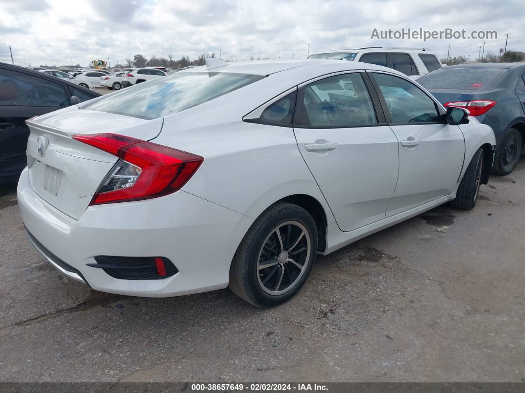 2020 Honda Civic Ex White vin: 19XFC1F30LE204821