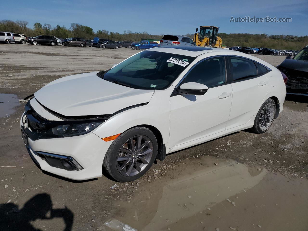 2020 Honda Civic Ex White vin: 19XFC1F31LE004255