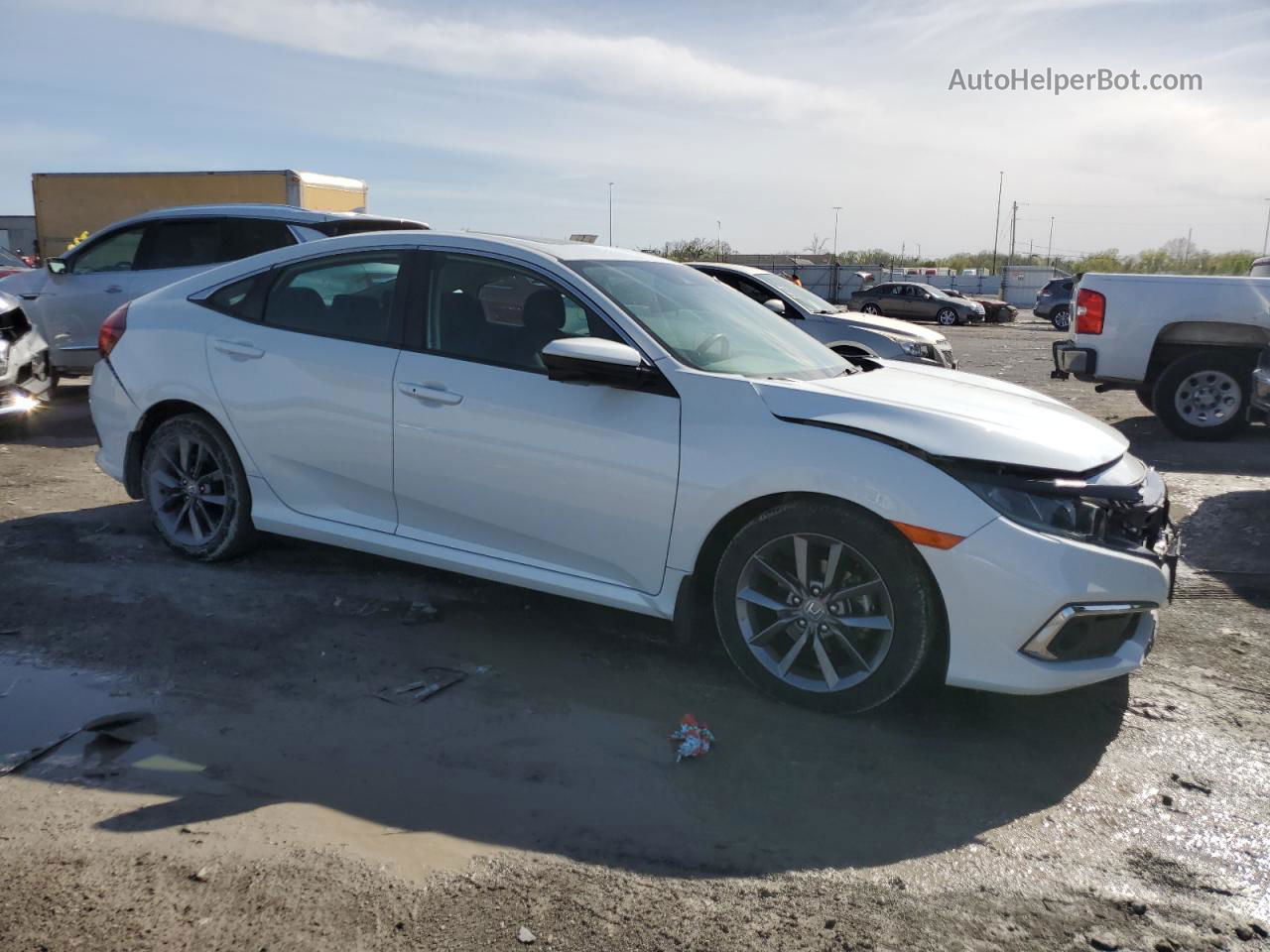 2020 Honda Civic Ex White vin: 19XFC1F31LE004255