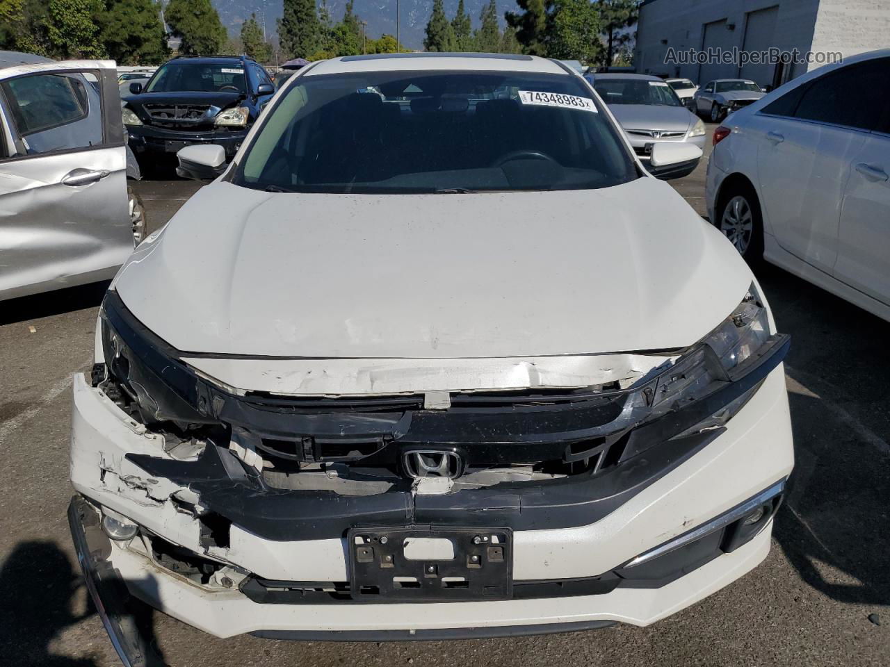 2019 Honda Civic Ex White vin: 19XFC1F32KE204804