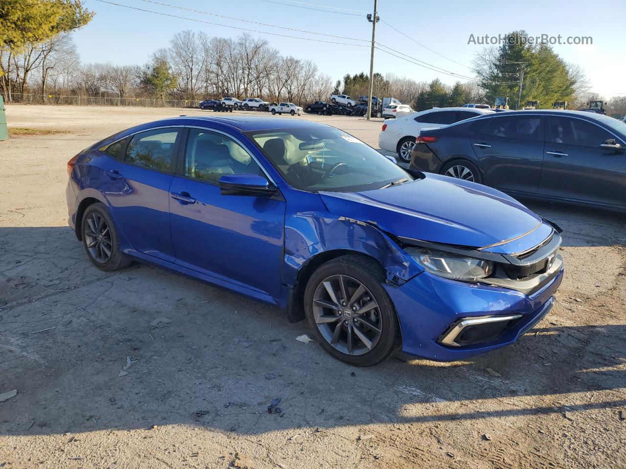 2020 Honda Civic Ex Blue vin: 19XFC1F32LE017242