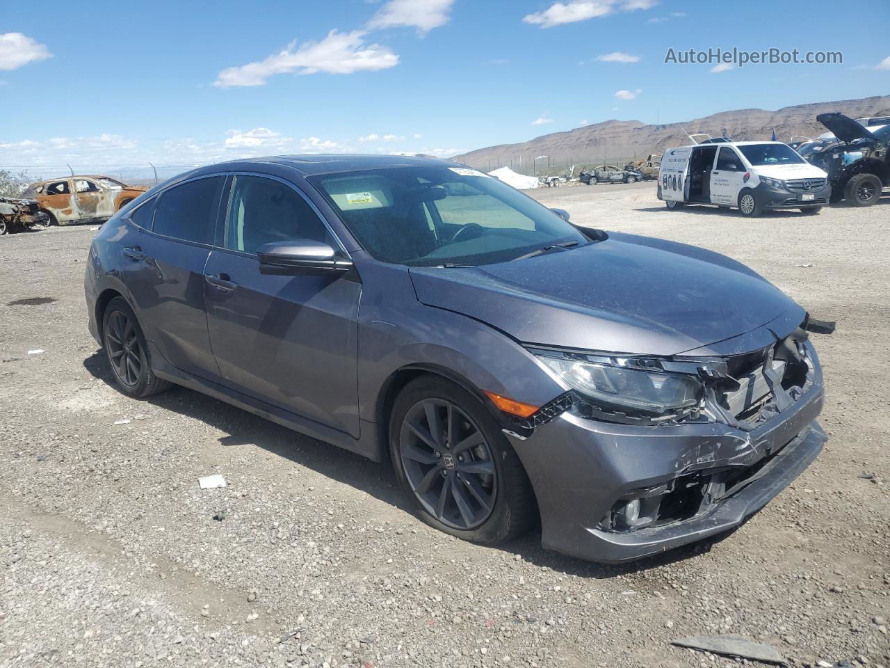 2020 Honda Civic Ex Gray vin: 19XFC1F32LE208434