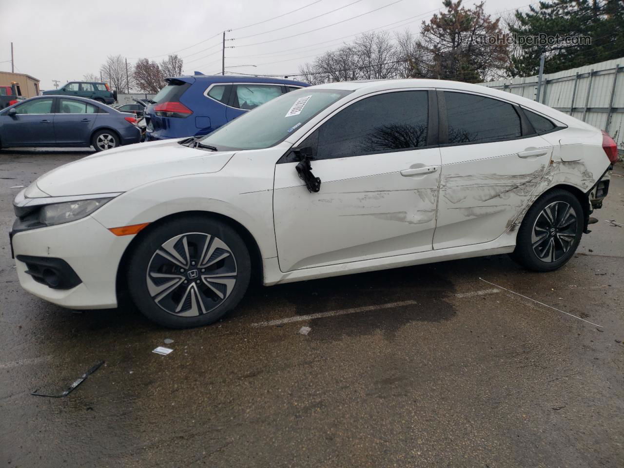 2017 Honda Civic Ex White vin: 19XFC1F33HE025650