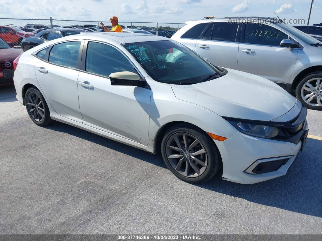 2020 Honda Civic Ex  White vin: 19XFC1F33LE008579