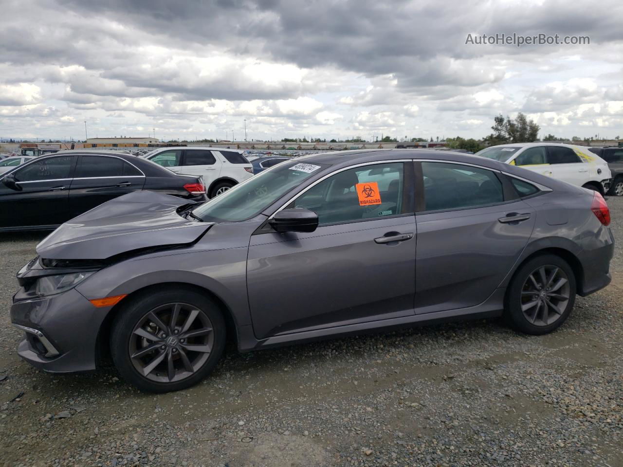 2019 Honda Civic Ex Gray vin: 19XFC1F34KE003647