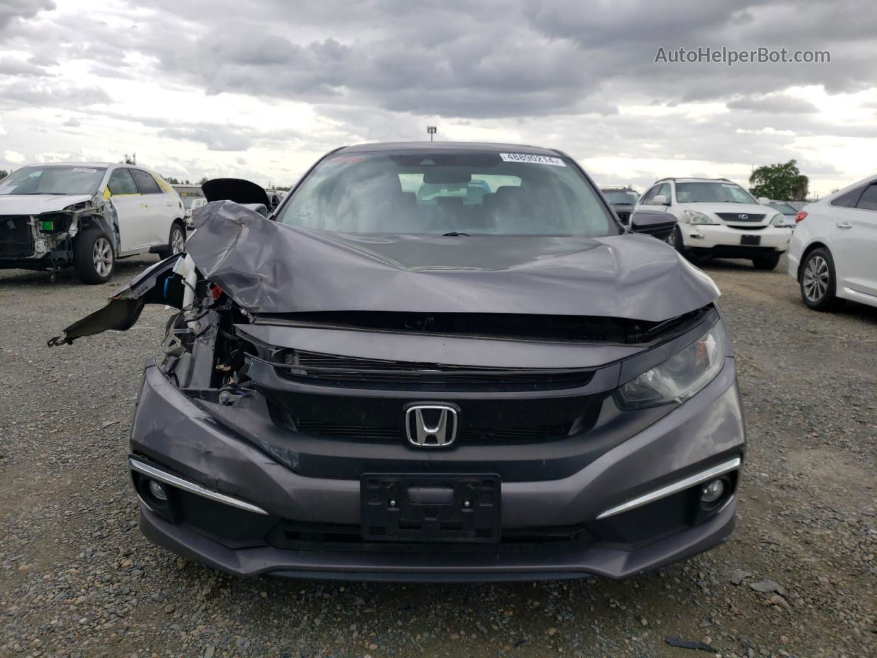 2019 Honda Civic Ex Gray vin: 19XFC1F34KE003647