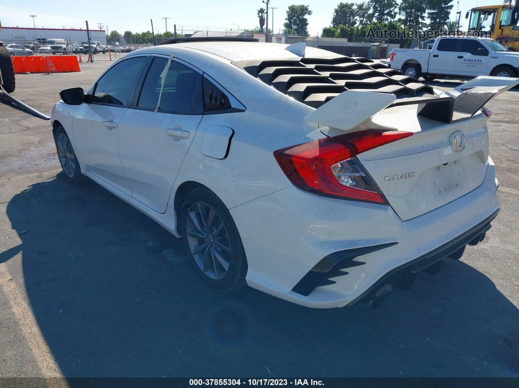 2020 Honda Civic Sedan Ex White vin: 19XFC1F34LE206698