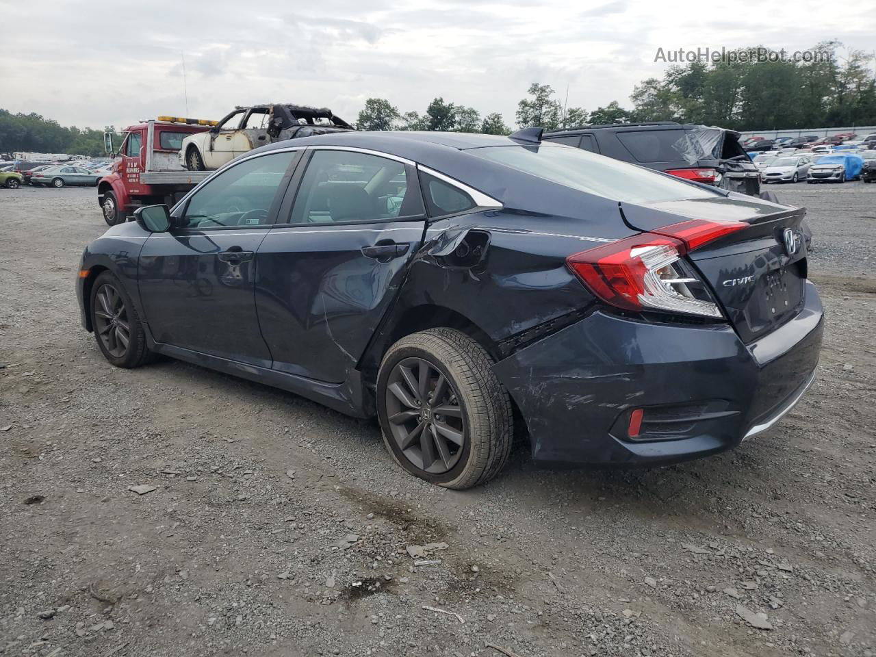 2020 Honda Civic Ex Синий vin: 19XFC1F34LE221542