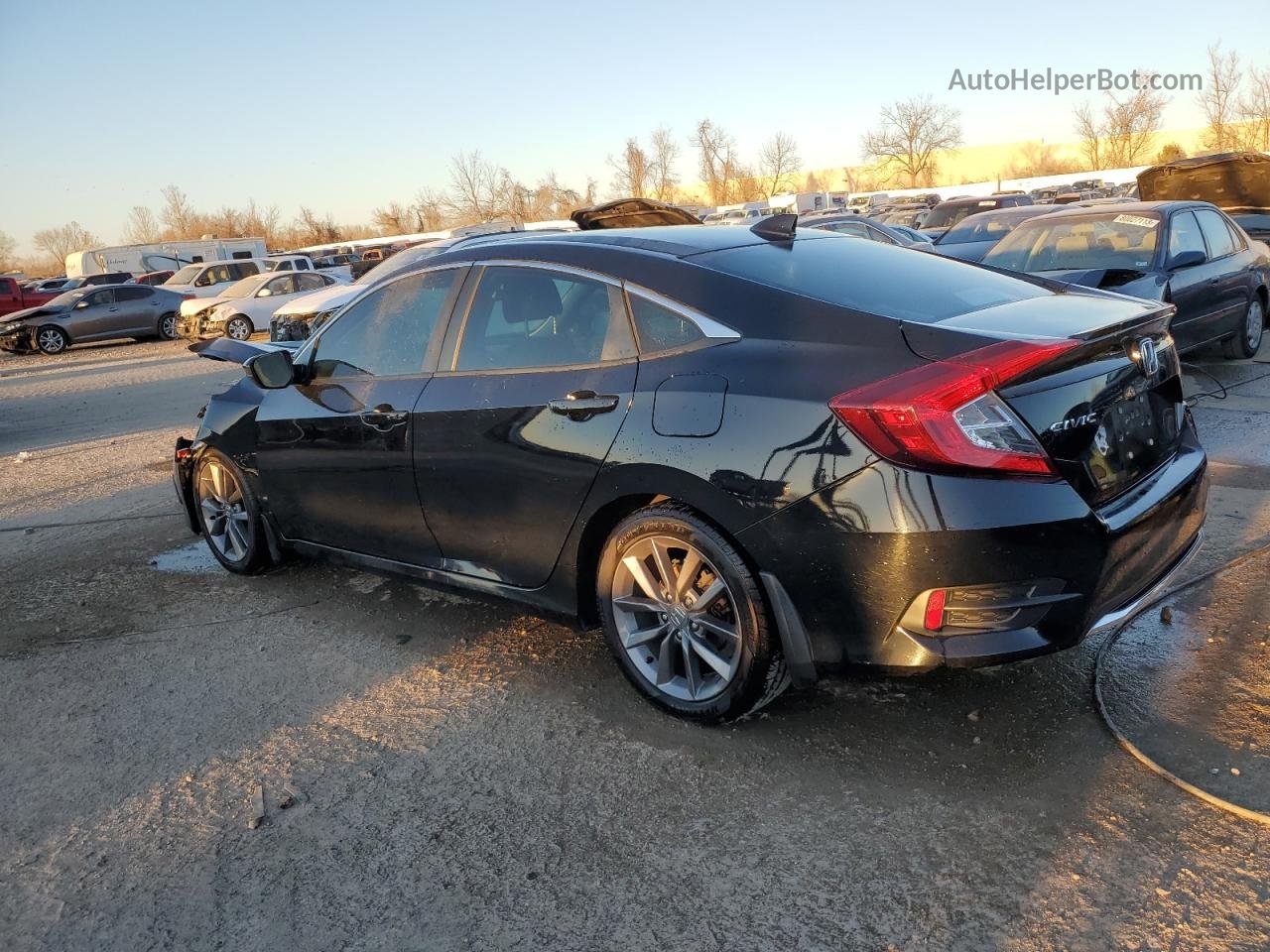 2019 Honda Civic Ex Черный vin: 19XFC1F35KE010641