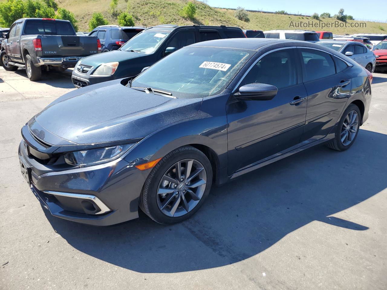 2019 Honda Civic Ex Blue vin: 19XFC1F35KE019758