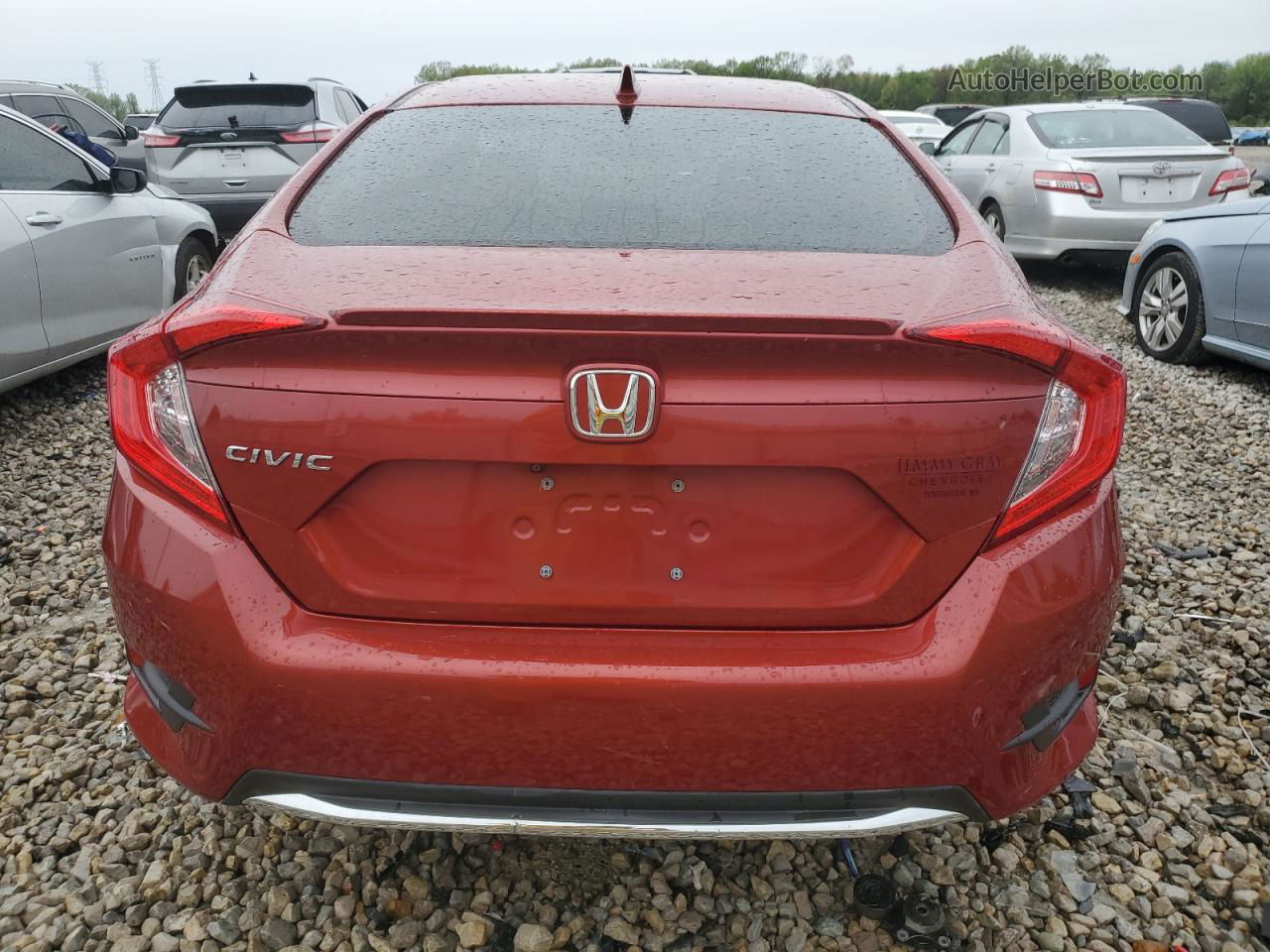 2020 Honda Civic Ex Red vin: 19XFC1F36LE004297