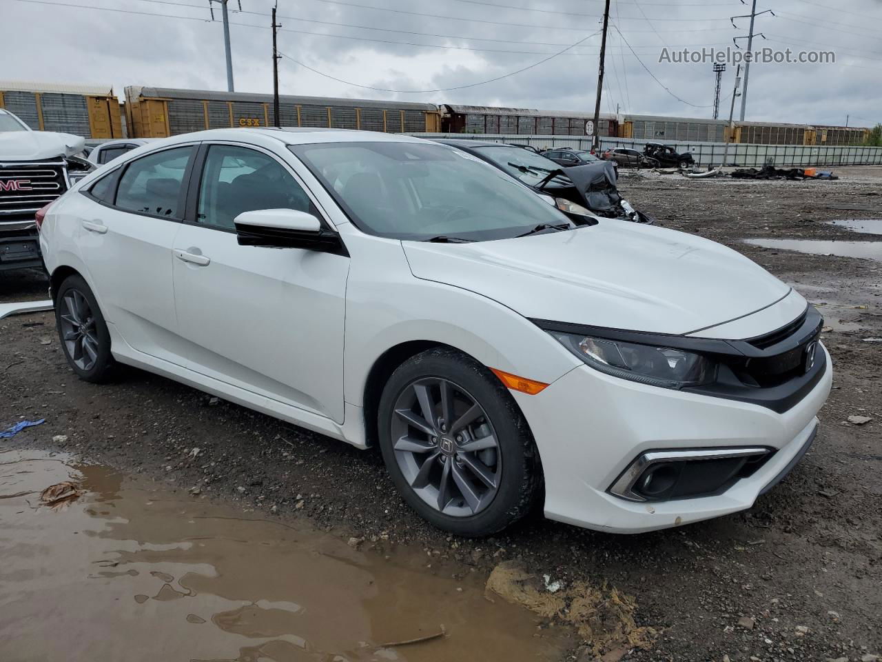 2021 Honda Civic Ex White vin: 19XFC1F36ME011980