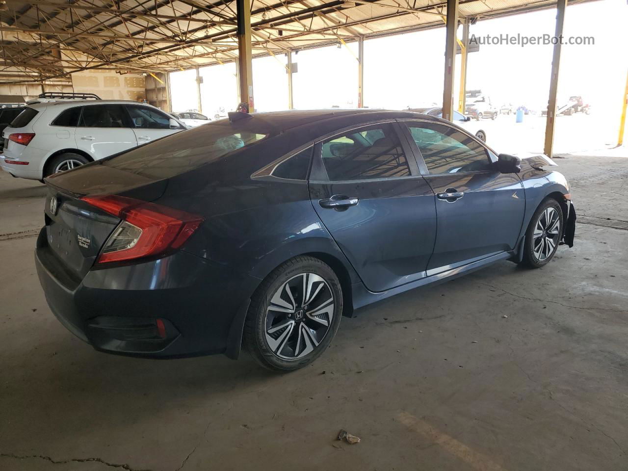 2017 Honda Civic Ex Синий vin: 19XFC1F37HE008642