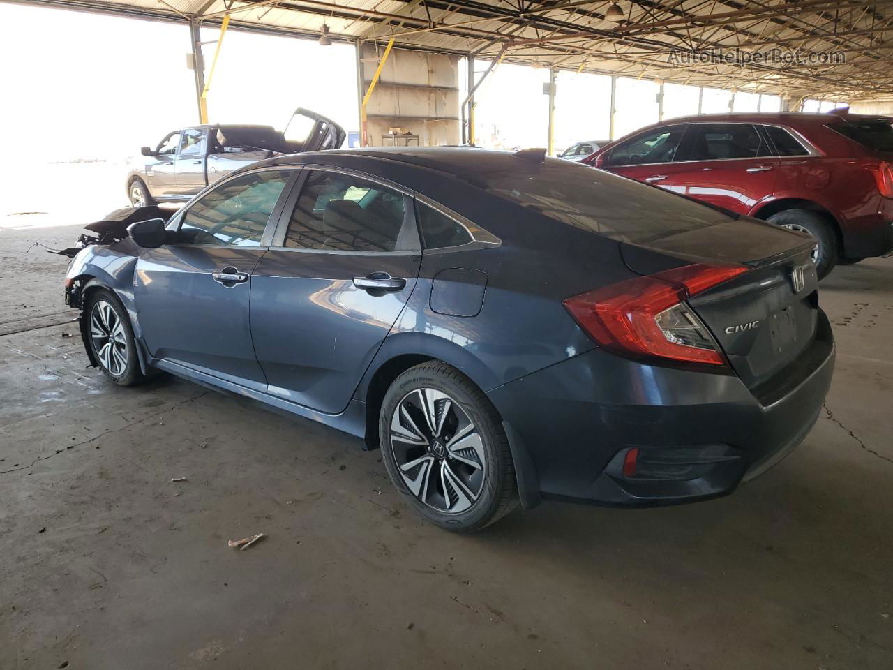 2017 Honda Civic Ex Синий vin: 19XFC1F37HE008642