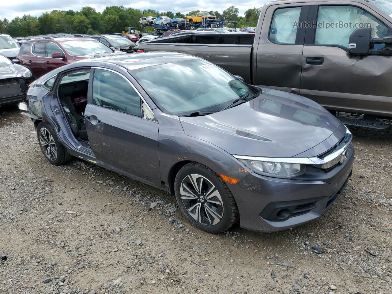 2017 Honda Civic Ex Gray vin: 19XFC1F37HE019043