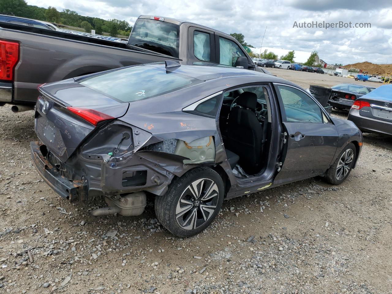 2017 Honda Civic Ex Gray vin: 19XFC1F37HE019043