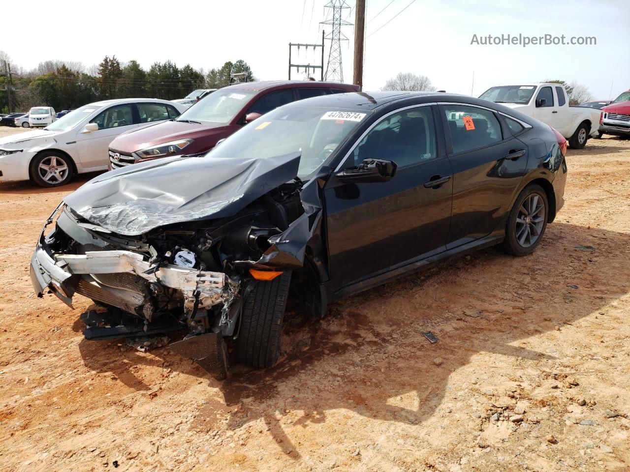 2019 Honda Civic Ex Black vin: 19XFC1F37KE008003