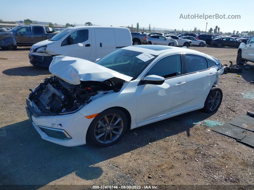 2020 Honda Civic Ex  White vin: 19XFC1F37LE213581