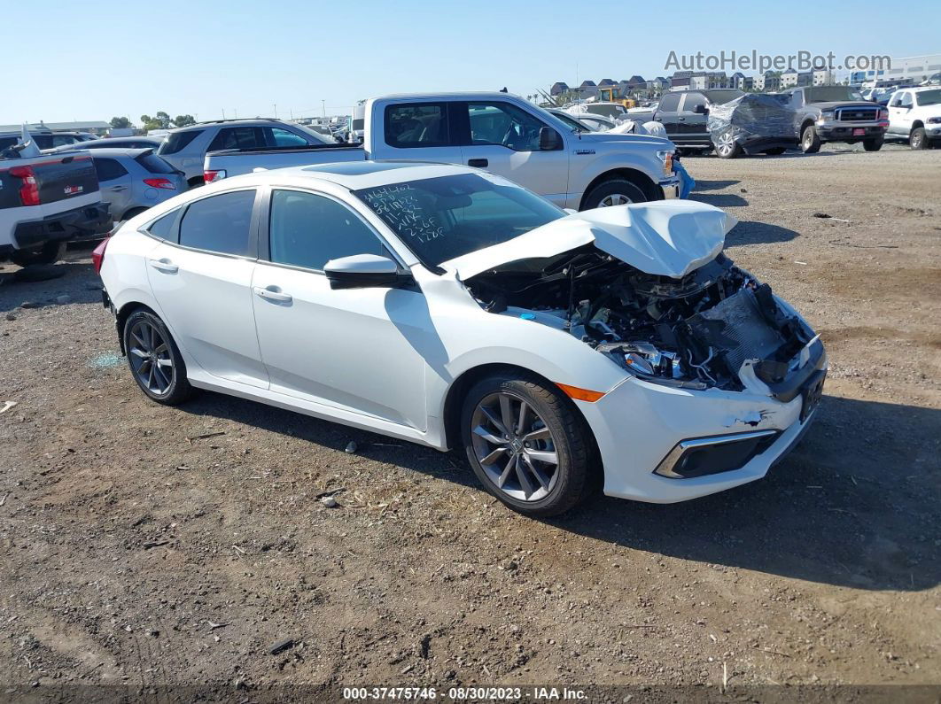 2020 Honda Civic Ex  White vin: 19XFC1F37LE213581