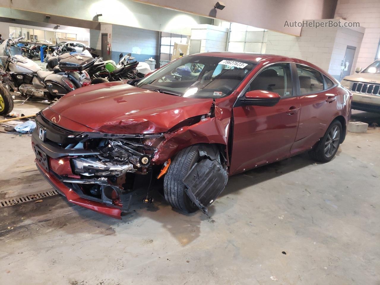 2019 Honda Civic Ex Red vin: 19XFC1F38KE018989