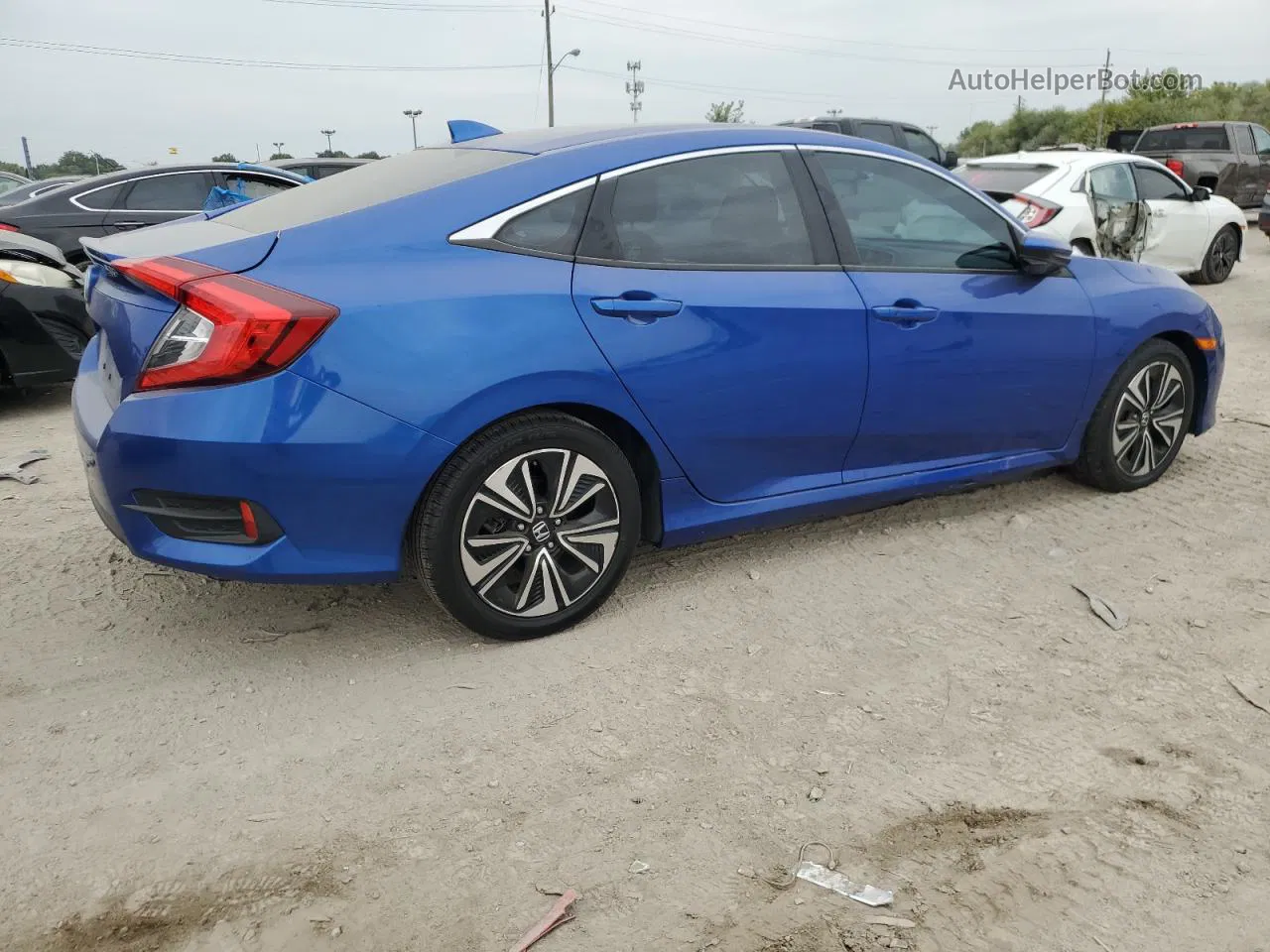 2016 Honda Civic Ex Синий vin: 19XFC1F39GE013047