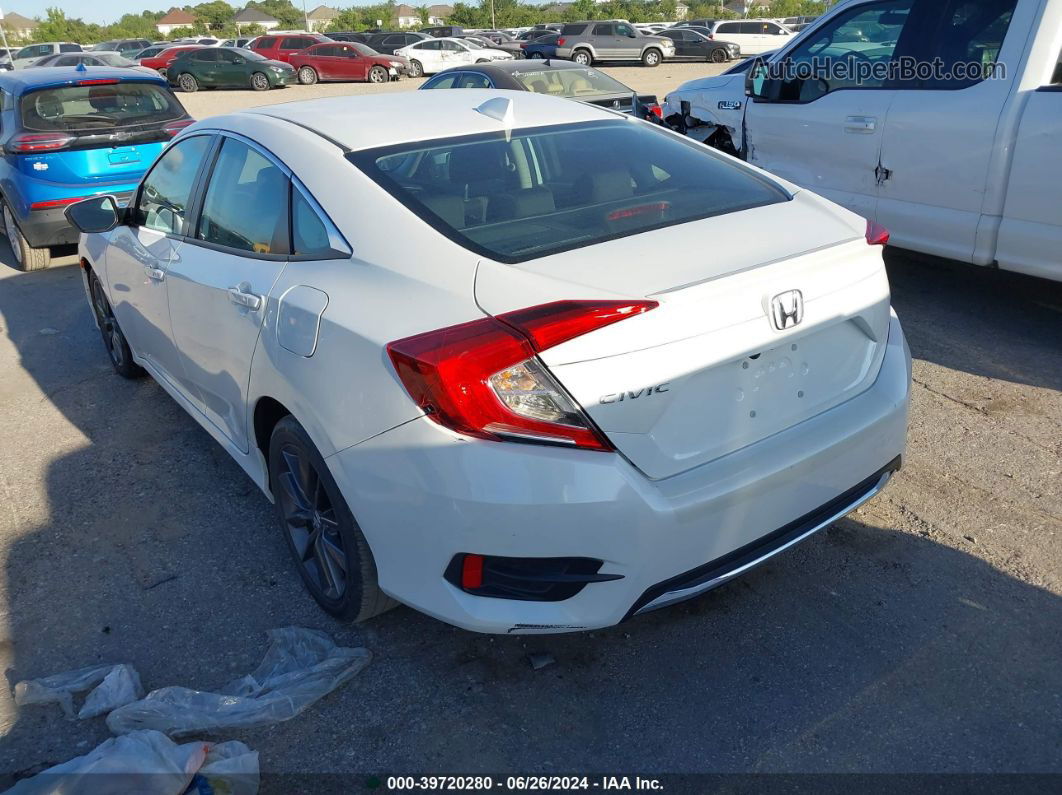 2019 Honda Civic Ex White vin: 19XFC1F39KE202029