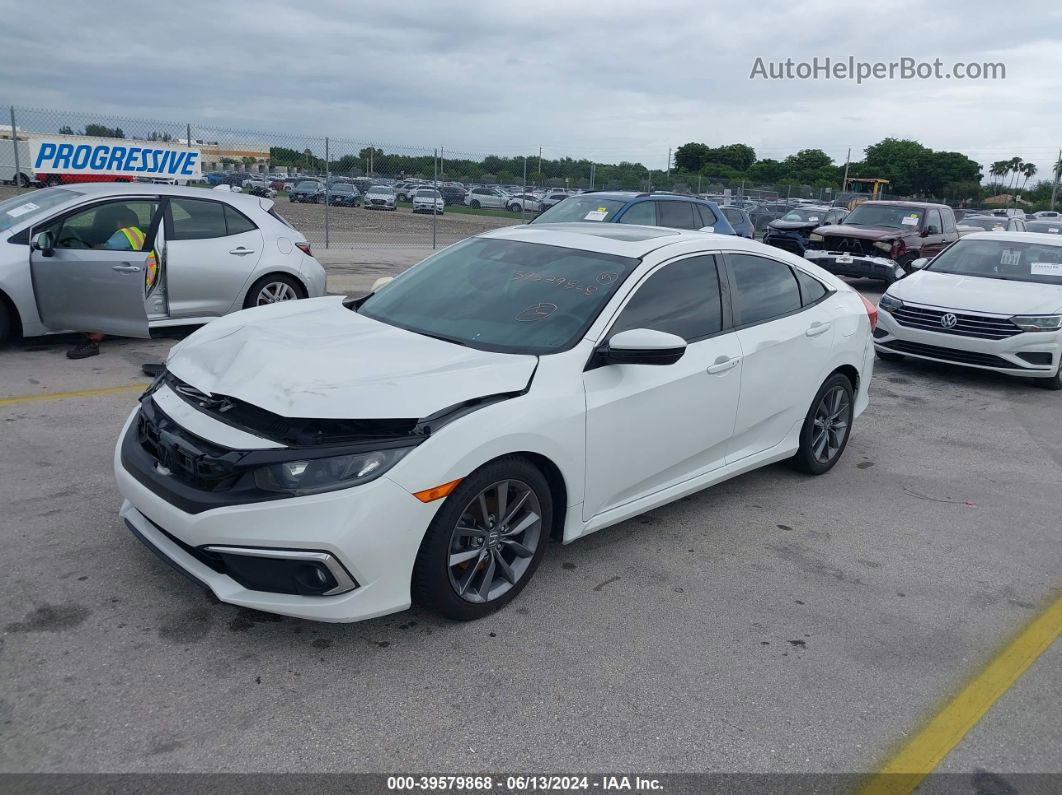 2019 Honda Civic Ex White vin: 19XFC1F3XKE008741