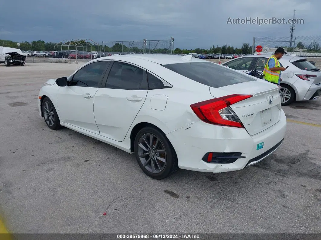 2019 Honda Civic Ex White vin: 19XFC1F3XKE008741