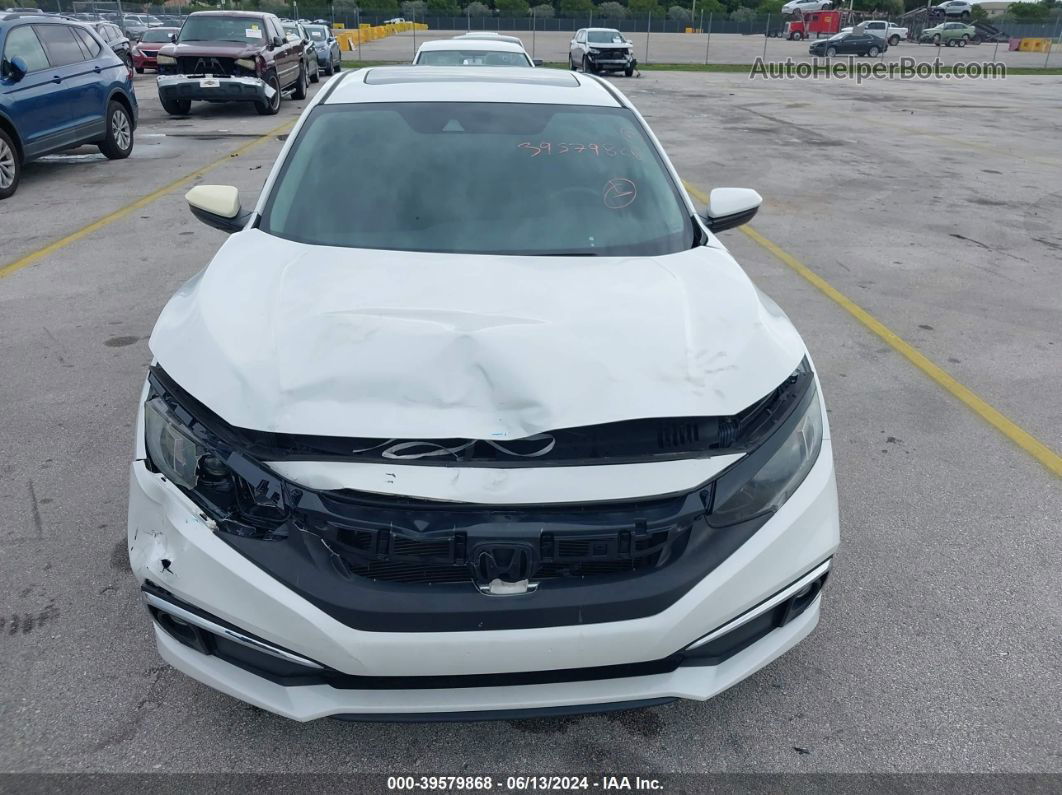 2019 Honda Civic Ex White vin: 19XFC1F3XKE008741