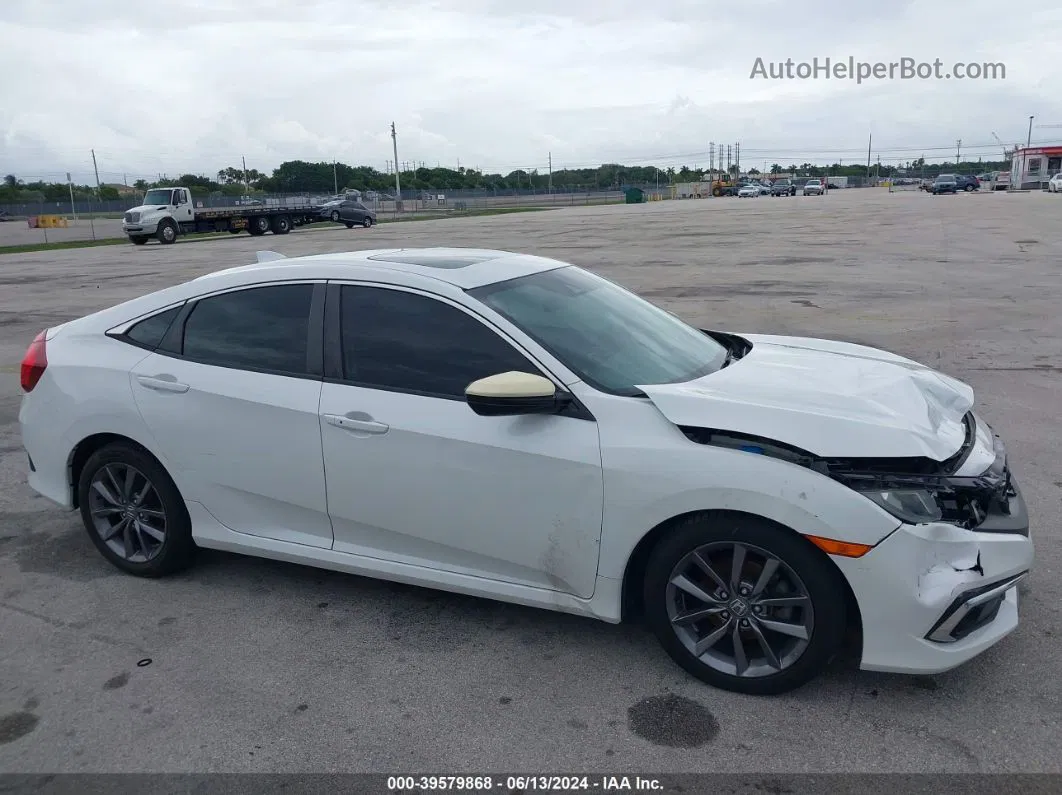 2019 Honda Civic Ex White vin: 19XFC1F3XKE008741