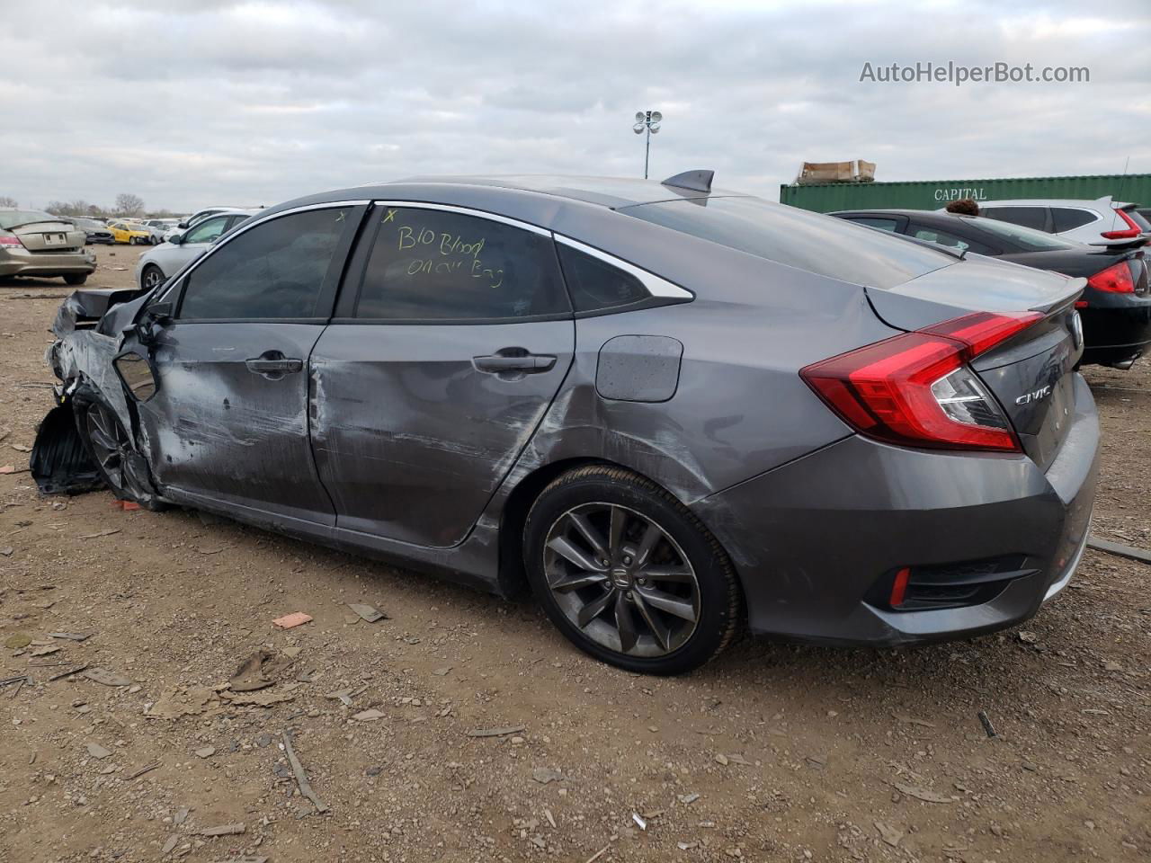 2019 Honda Civic Ex Gray vin: 19XFC1F3XKE010277