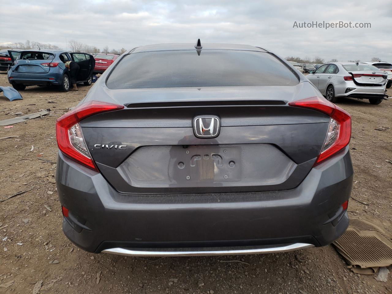 2019 Honda Civic Ex Gray vin: 19XFC1F3XKE010277