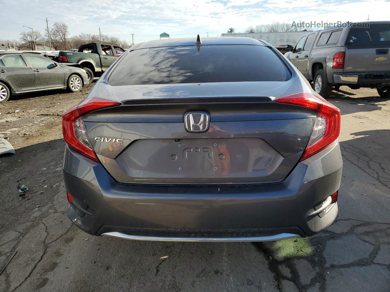 2019 Honda Civic Exl Gray vin: 19XFC1F70KE208238