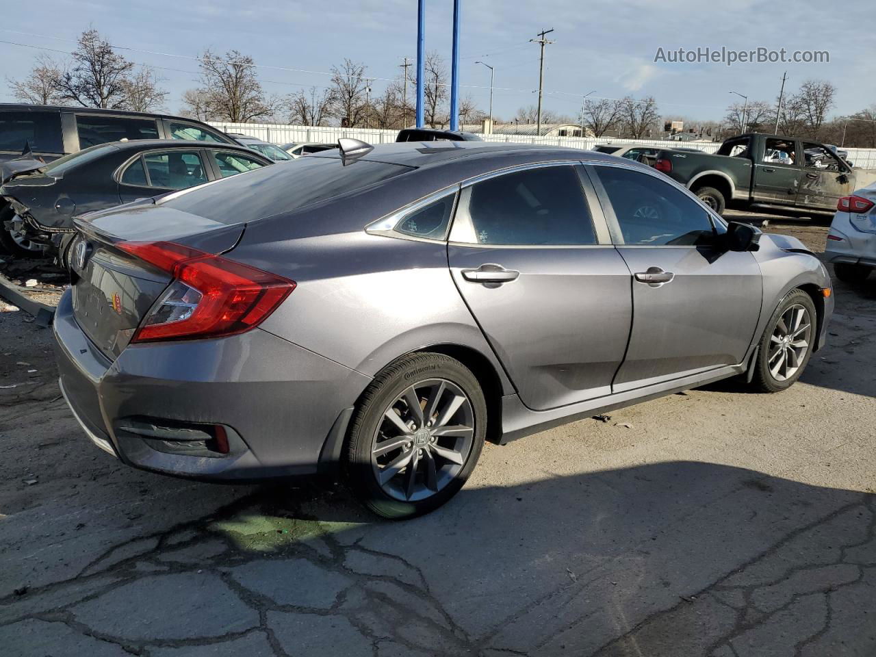 2019 Honda Civic Exl Gray vin: 19XFC1F70KE208238