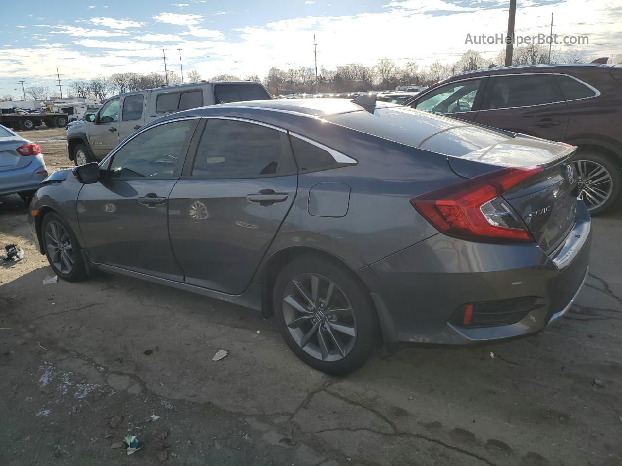 2019 Honda Civic Exl Gray vin: 19XFC1F70KE208238