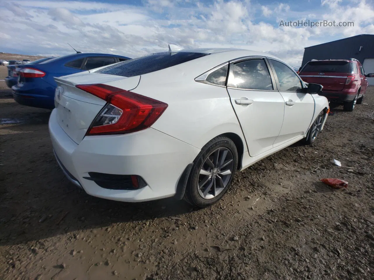 2020 Honda Civic Exl White vin: 19XFC1F70LE025097