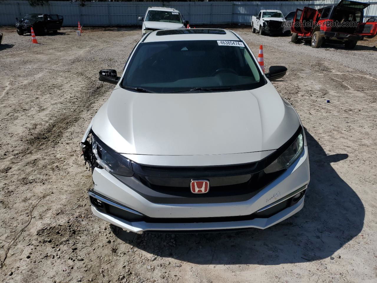 2019 Honda Civic Exl White vin: 19XFC1F73KE001844