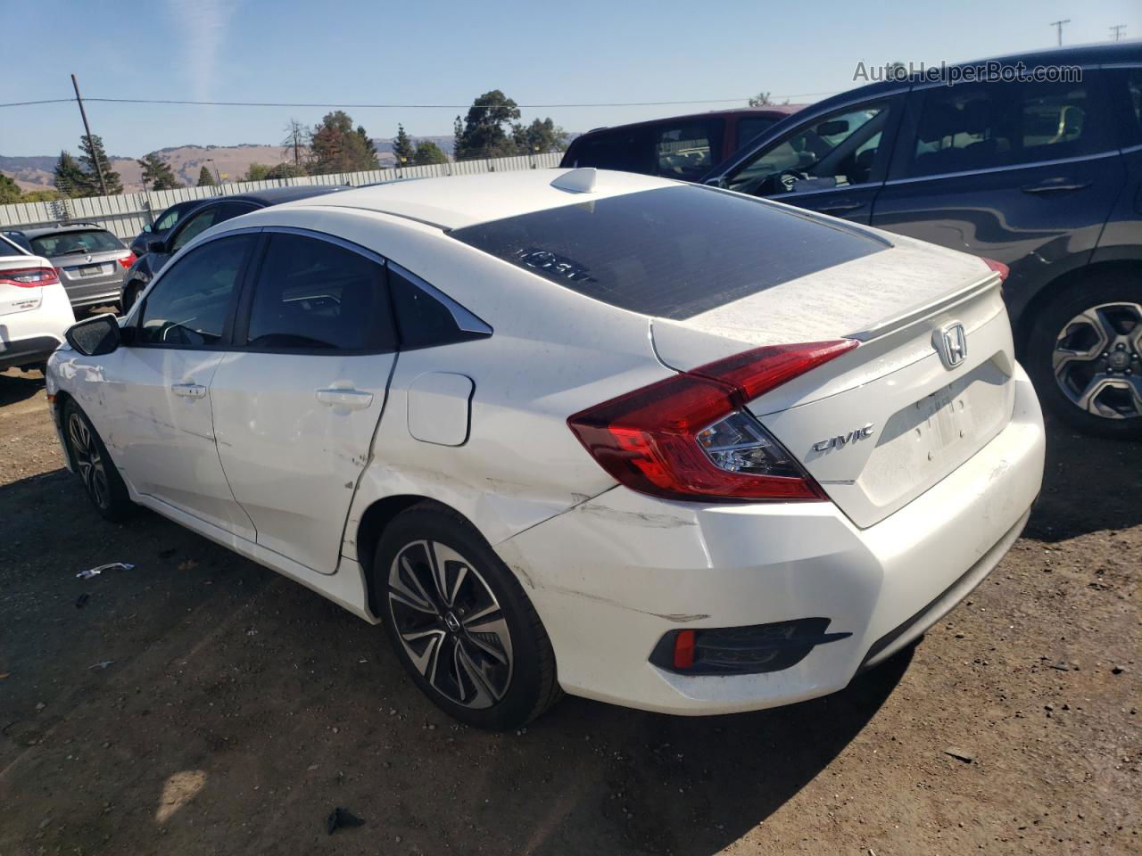 2017 Honda Civic Exl White vin: 19XFC1F74HE213838