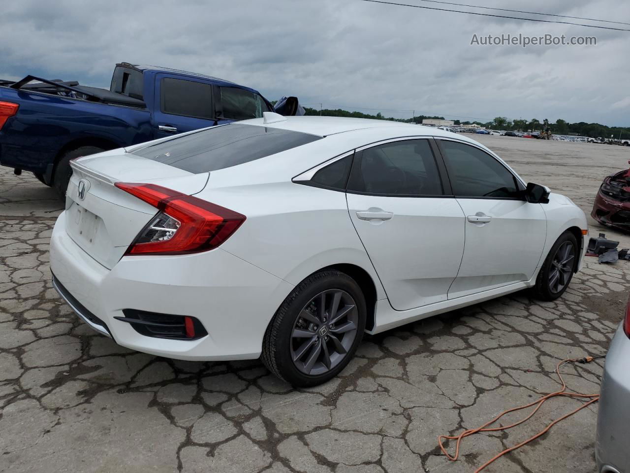 2020 Honda Civic Exl White vin: 19XFC1F74LE202217